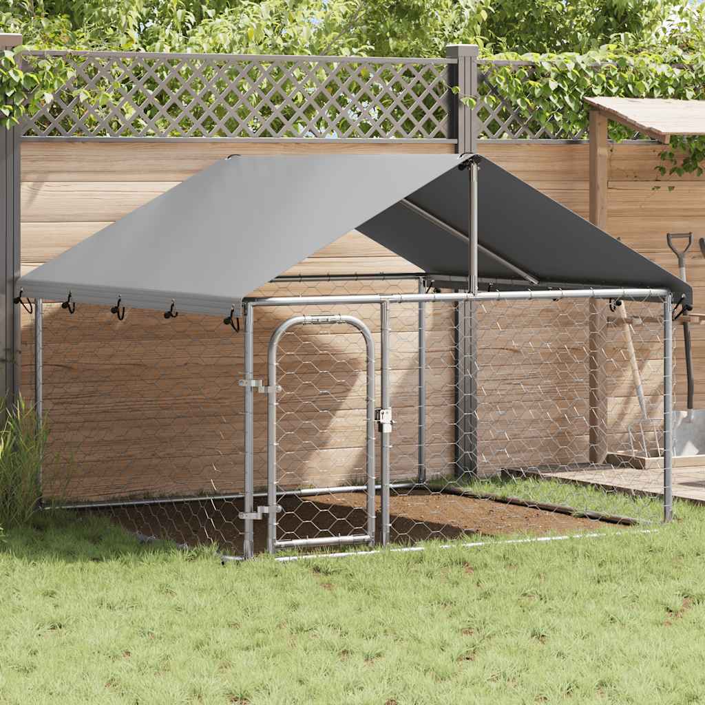 Perrera de perros de Vidaxl para el exterior con techo 200x200x150 cm