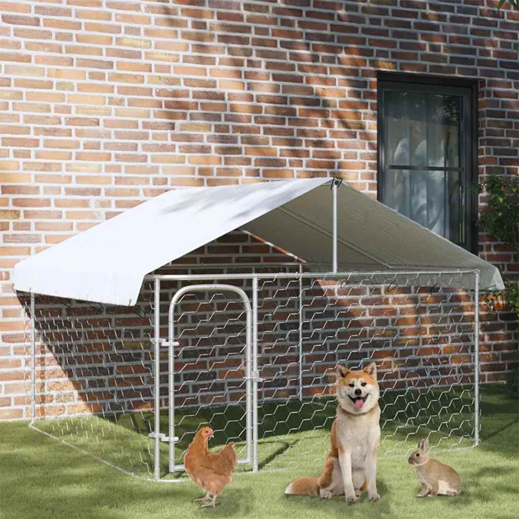 Perrera de perros de Vidaxl para el exterior con techo 200x200x150 cm