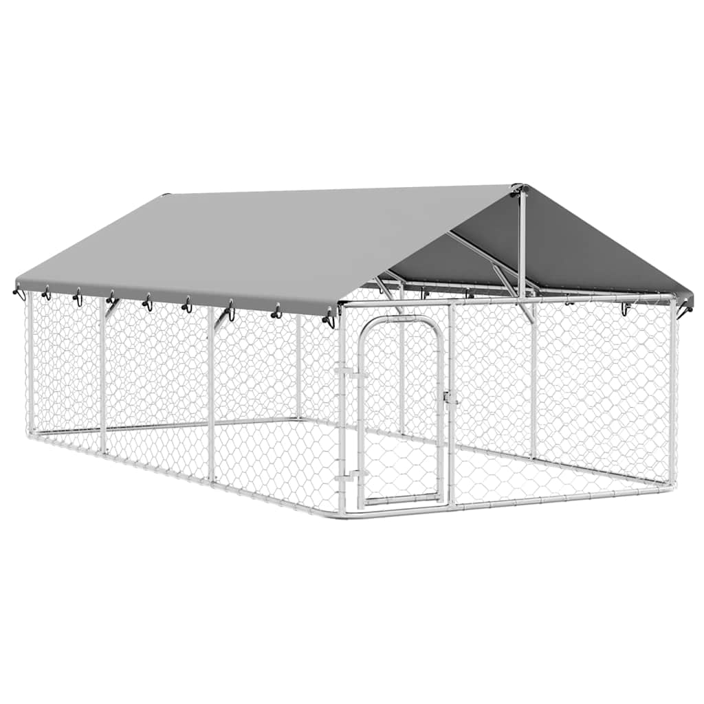 Perrera de perros de Vidaxl para el exterior con techo 400x200x150 cm