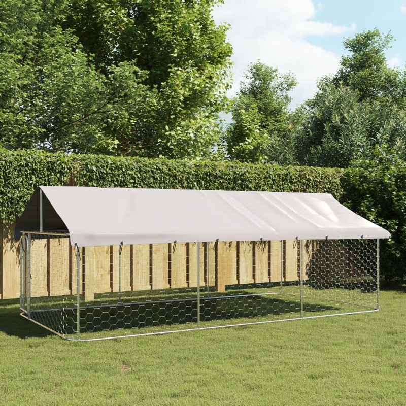 Perrera de perros de Vidaxl para el exterior con techo 400x200x150 cm