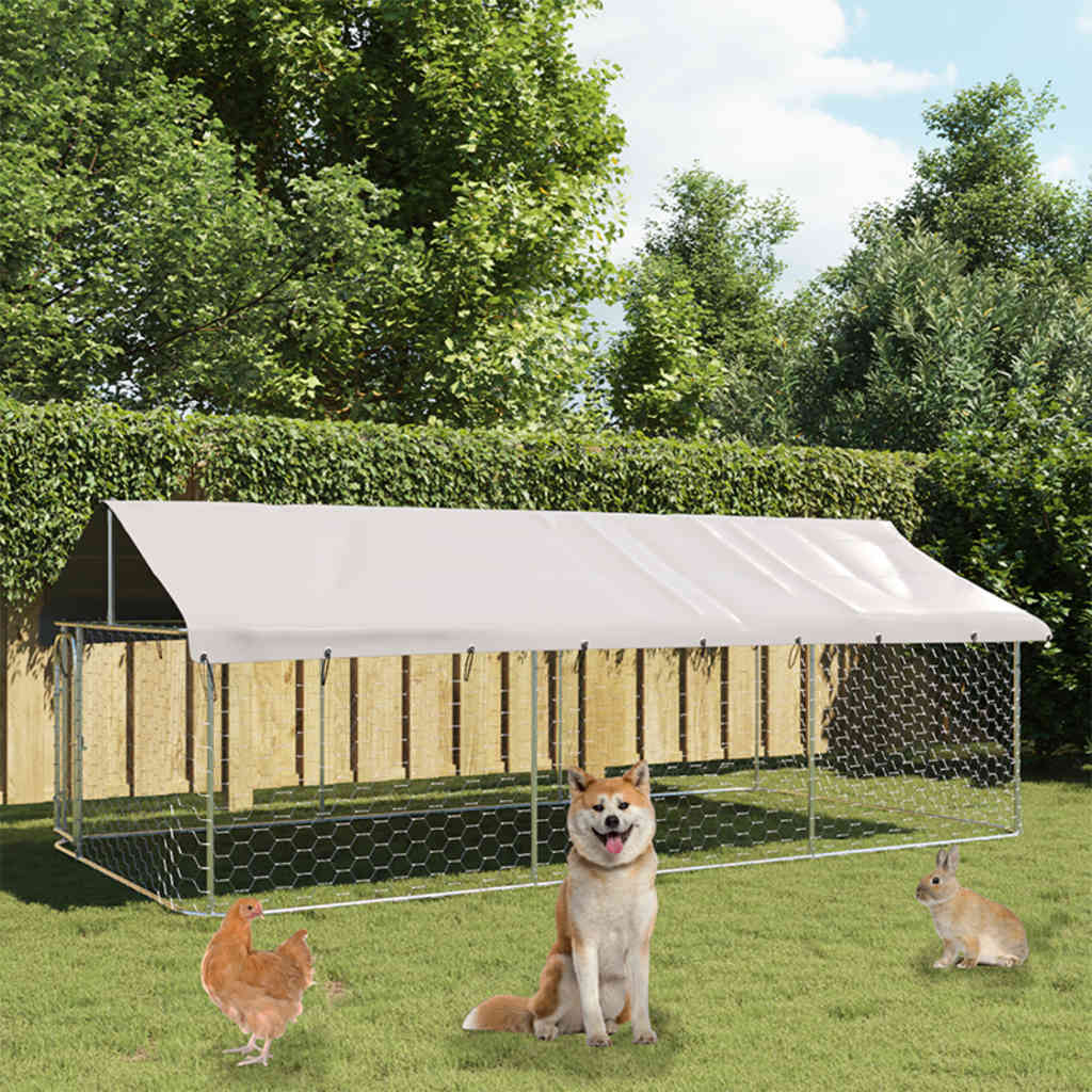 Perrera de perros de Vidaxl para el exterior con techo 400x200x150 cm