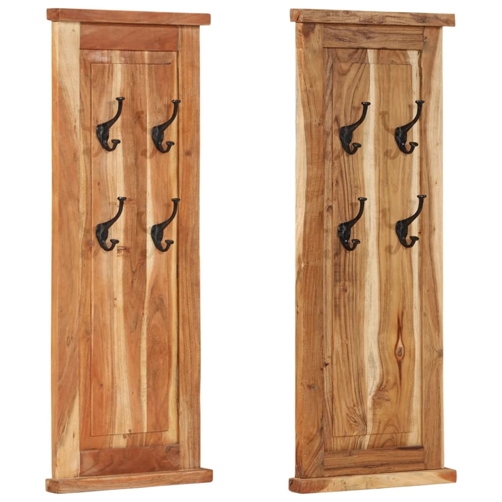 Vidaxl Racks 2 PCS 38x100 cm de madera de acacia sólida