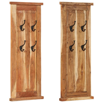 Vidaxl Racks 2 PCS 38x100 cm de madera de acacia sólida