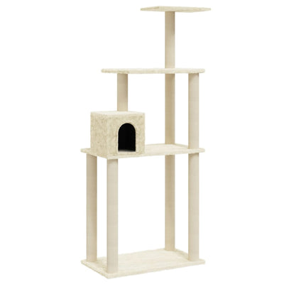 Vidaxl Cat Grakeding Post con graffi di sisal 147 cm crema