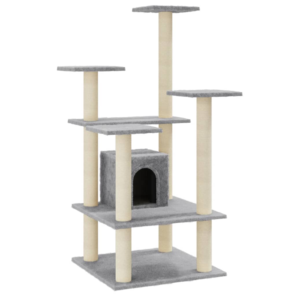 Vidaxl Cat Grakeding Post con graffi di sisal 110 cm grigio chiaro