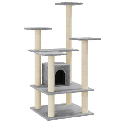 Vidaxl Cat Grakeding Post con graffi di sisal 110 cm grigio chiaro