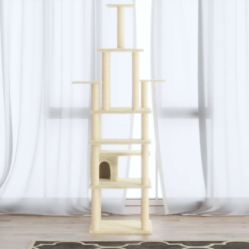 Vidaxl Cat rashing Post con graffi di sisal a 183 cm crema