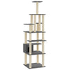 Vidaxl Cat Ranging Post con postes de rascado de sisal 183 cm de gris oscuro