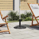 Vidaxl Parasol Foot 48x48x33 cm in ghisa nera