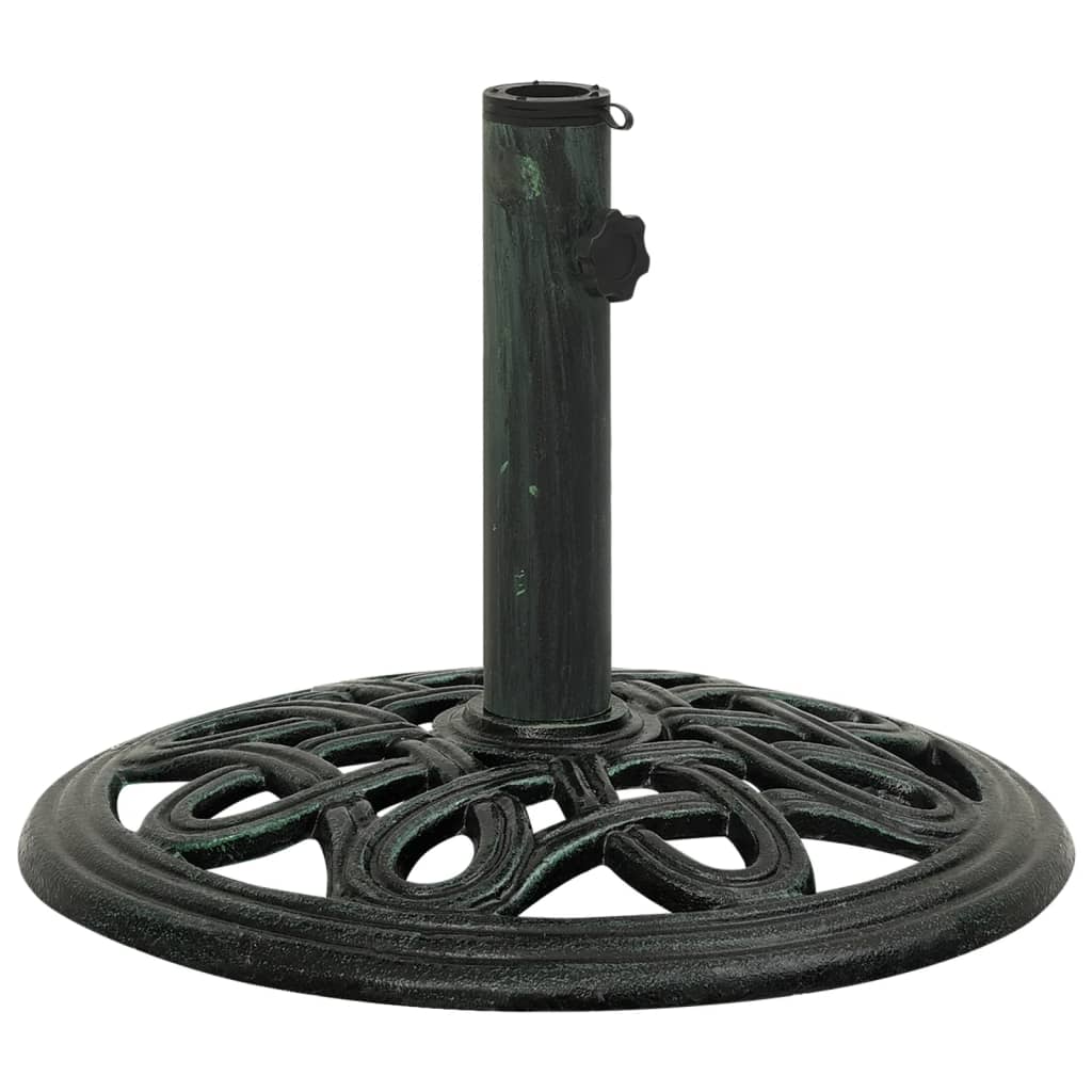 Vidaxl Parasol Foot 40x40x32 cm in ghisa verde