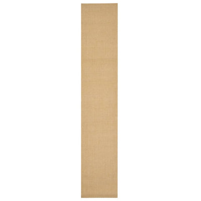 Vidaxl tappeto 66x350 cm naturale sisal