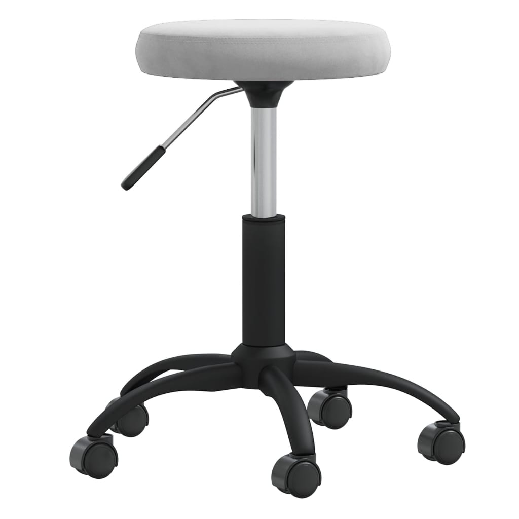 ViDAXL Massage Heces de terciopelo gris claro
