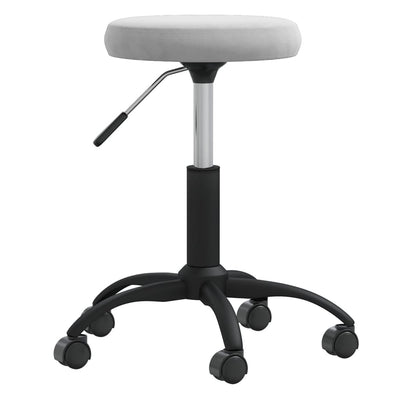 ViDAXL Massage Heces de terciopelo gris claro