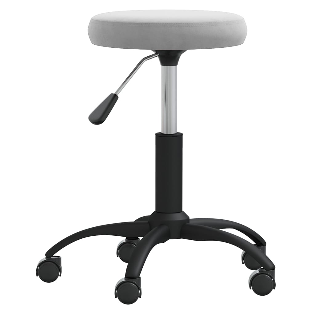 ViDAXL Massage Heces de terciopelo gris claro