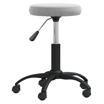 ViDAXL Massage Heces de terciopelo gris claro