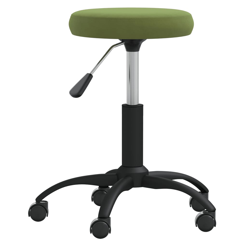 Vidaxl Massage sgabello velluto chiaro verde