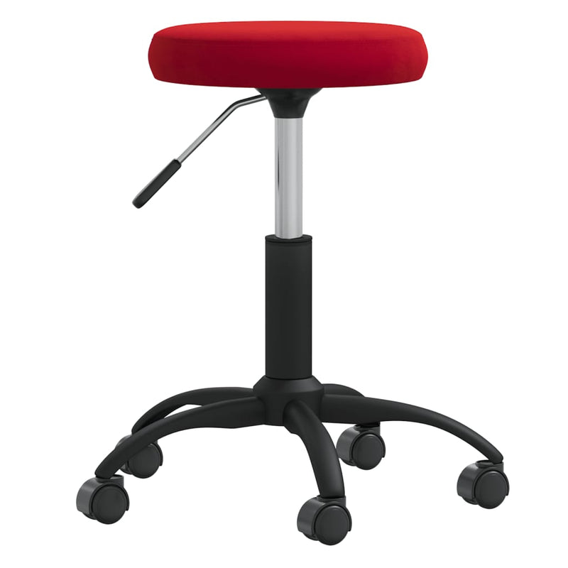 Vidaxl Massage taburete de terciopelo vino rojo