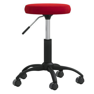 Vidaxl Massage taburete de terciopelo vino rojo