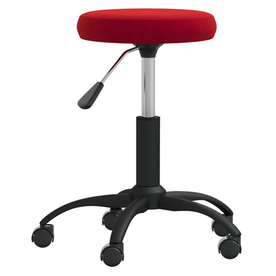 Vidaxl Massage taburete de terciopelo vino rojo