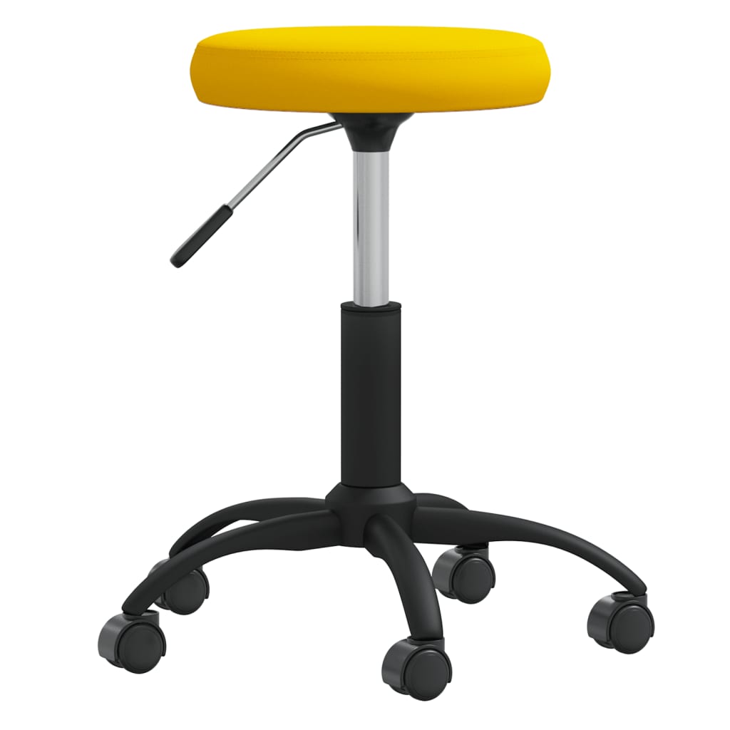 Vidaxl Massage sgabello Velvet Mustard Giallo