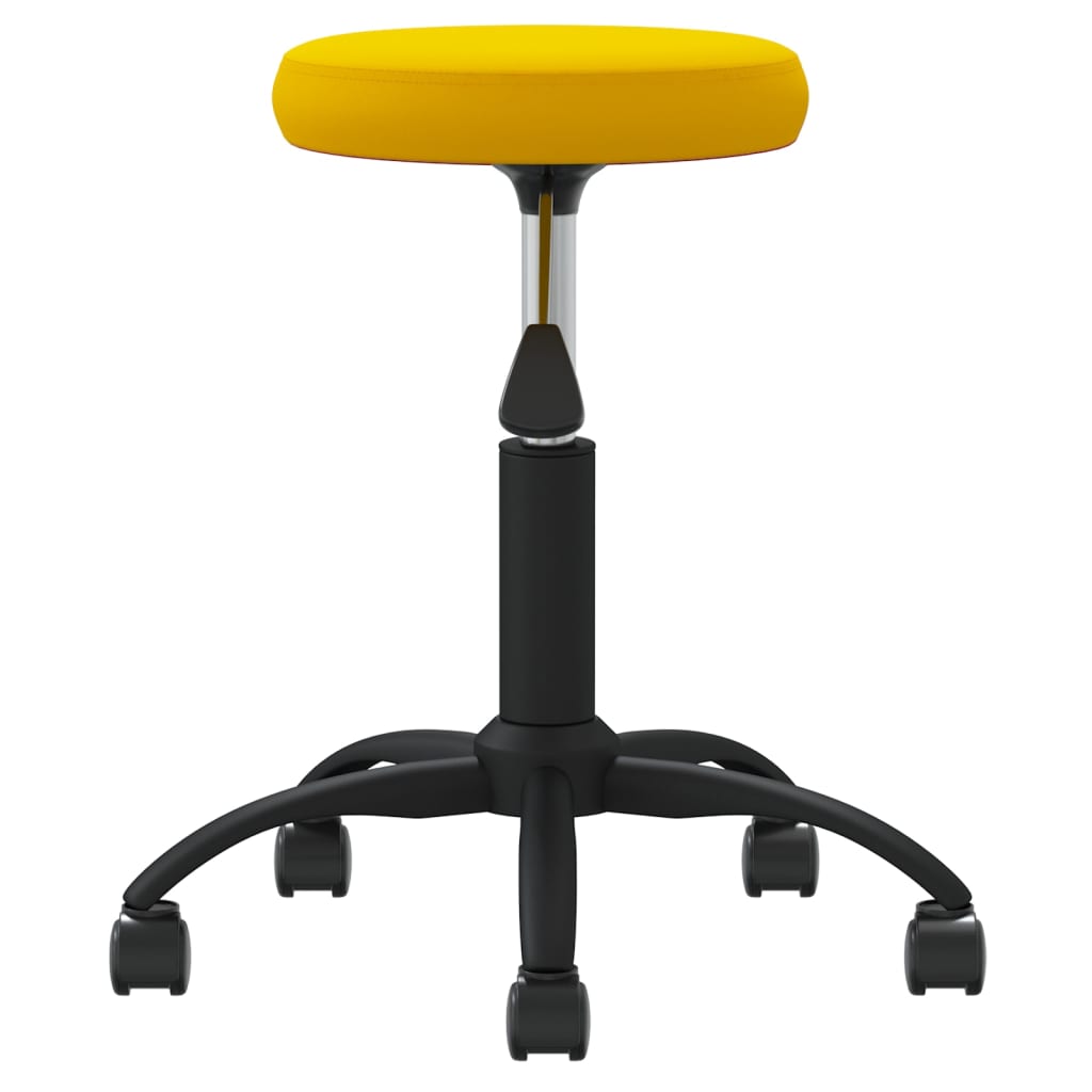 Vidaxl Massage sgabello Velvet Mustard Giallo