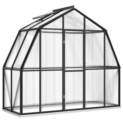Invernadero de Vidaxl con un marco básico de 3.3 m² de antracita de aluminio