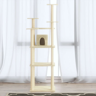 Vidaxl Cat Furniture con graffi di sisal 171 cm crema