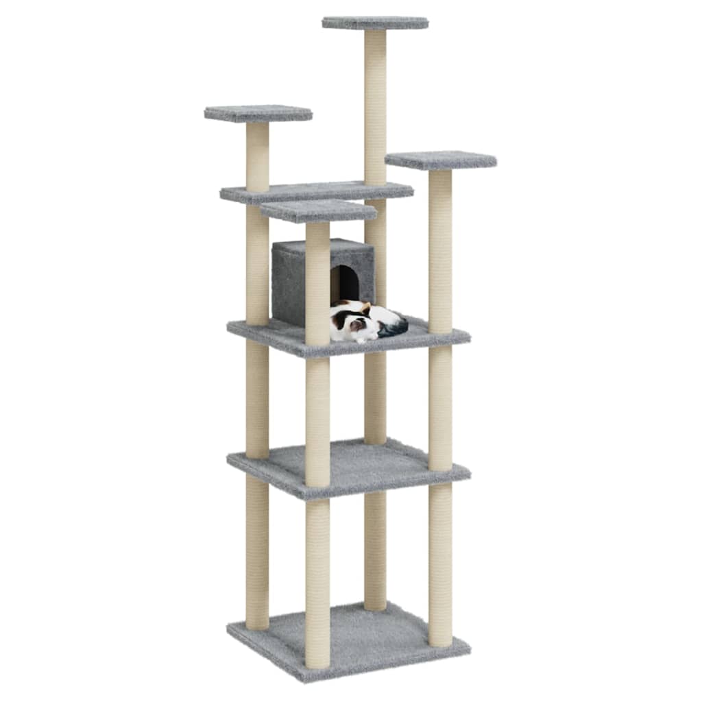 Vidaxl Cat Furniture con graffi di sisal 171 cm grigio chiaro