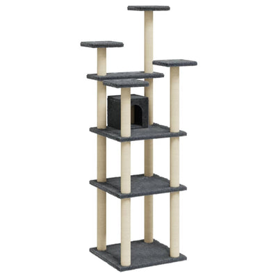 Vidaxl Cat Furniture con graffi di sisal 171 cm grigio scuro