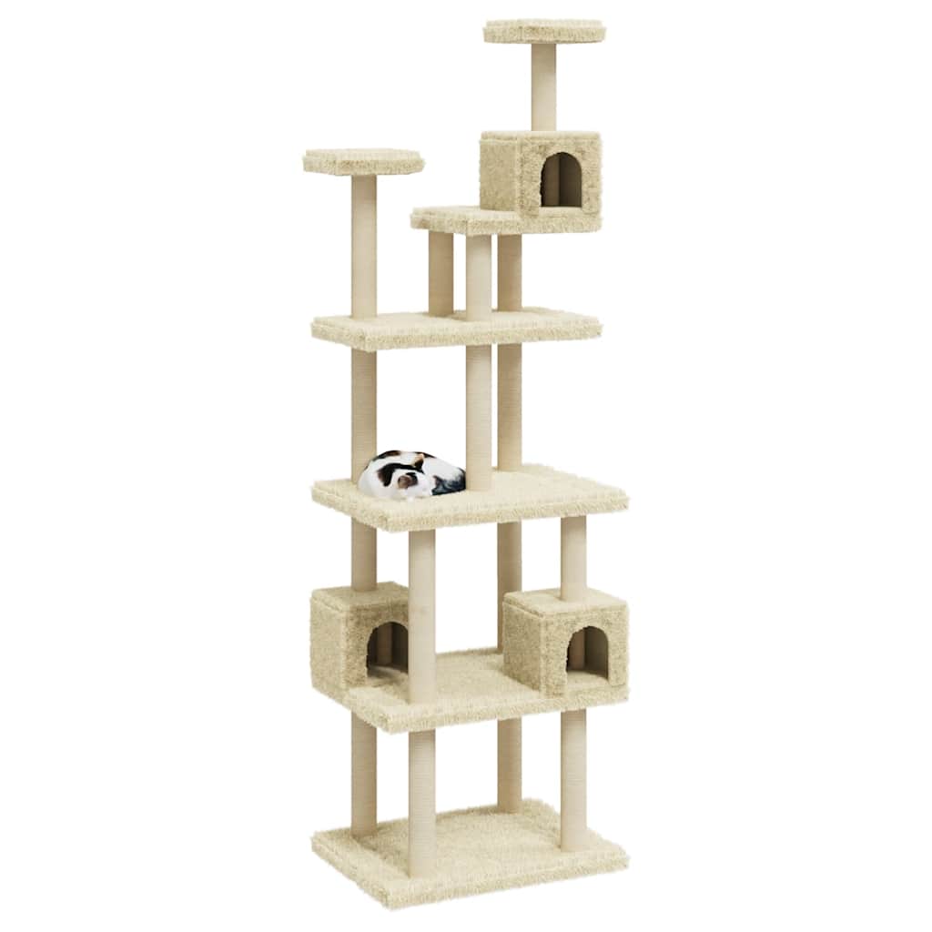 Vidaxl Cat Furniture con graffi di sisal Crema da 188 cm