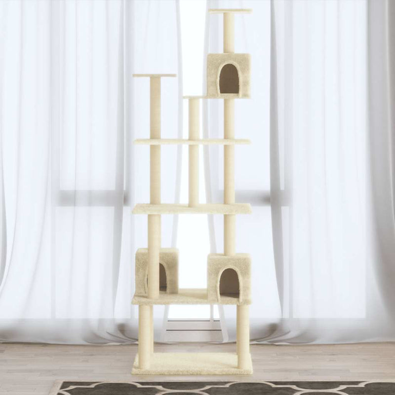 Vidaxl Cat Furniture con graffi di sisal Crema da 188 cm