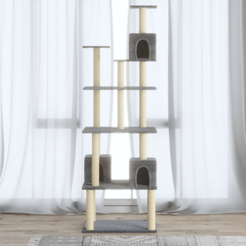 Vidaxl Cat Furniture con graffi di sisal 188 cm grigio chiaro