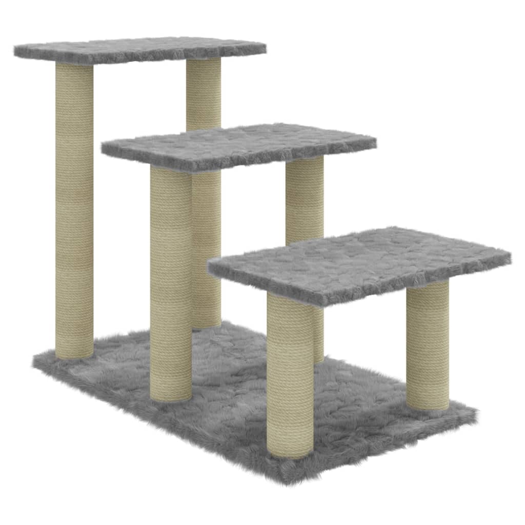 Muebles de gato de Vidaxl con postes de rascado de sisal 50.5 cm de gris claro