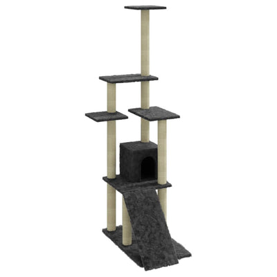 Vidaxl Cat Furniture con graffi di sisal 155 cm grigio scuro