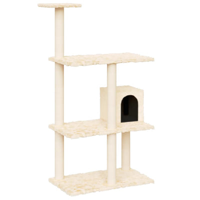 Muebles de gato de Vidaxl con postes de rascado de sisal 119 cm de crema -cocinado