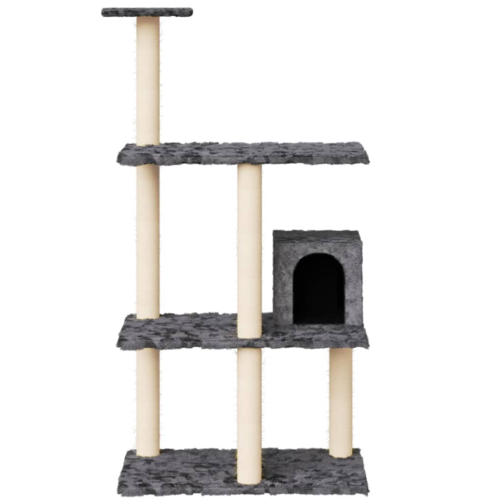 Vidaxl Cat Furniture con graffi di sisal 119 cm grigio scuro