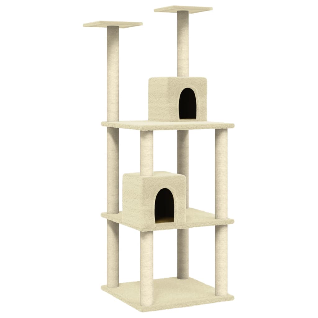 Vidaxl Cat Furniture con graffi di sisal 141 cm crema