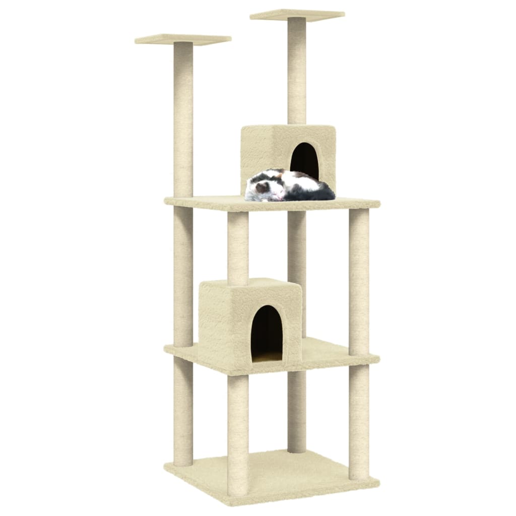 Vidaxl Cat Furniture con graffi di sisal 141 cm crema