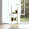Vidaxl Cat Furniture con graffi di sisal 141 cm crema