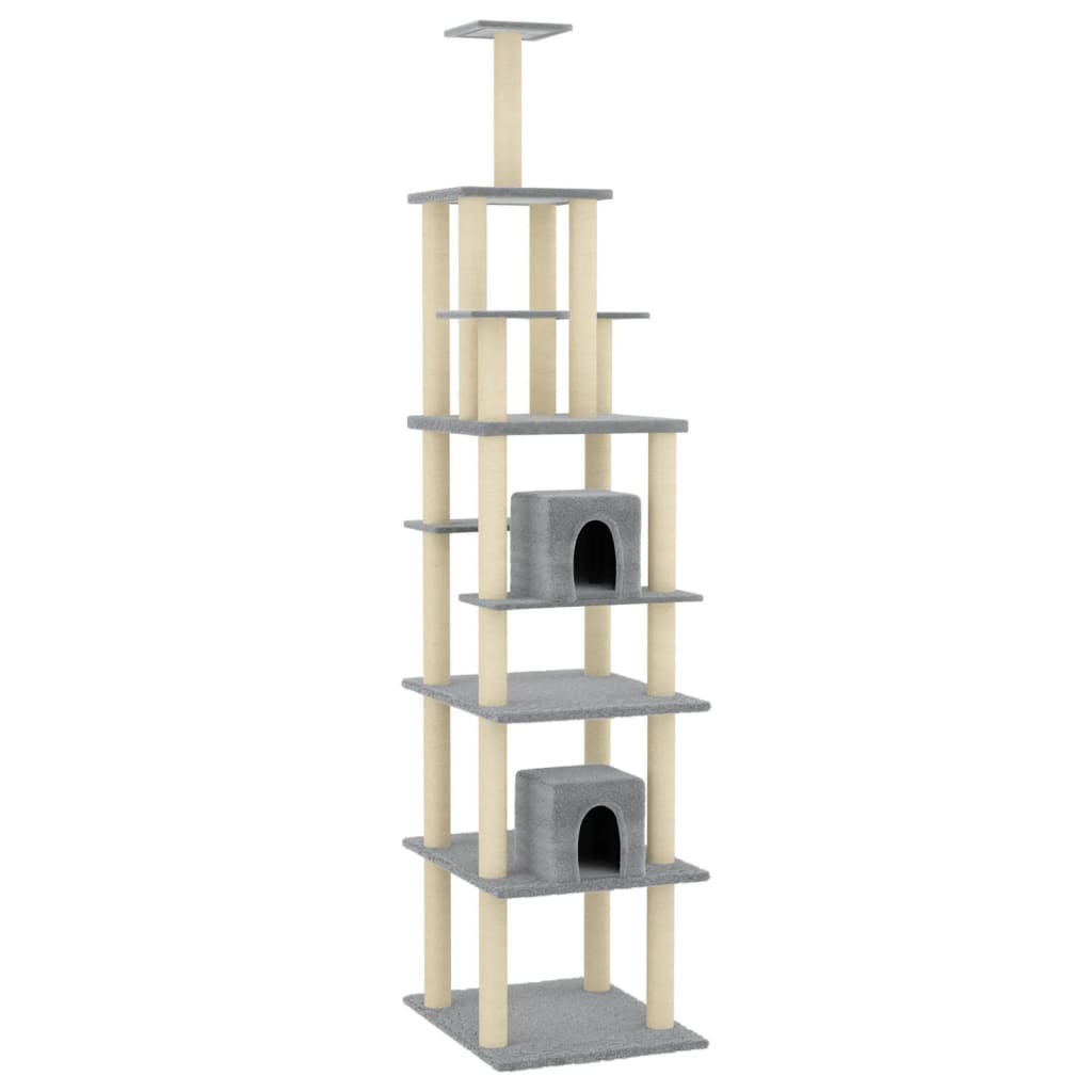 Vidaxl Cat Furniture con graffi di sisal 216 cm grigio chiaro