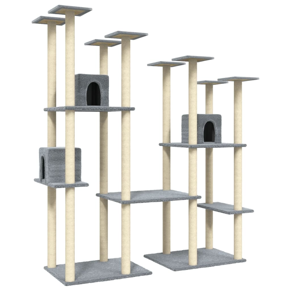 Vidaxl Cat Furniture con graffi di sisal 174 cm grigio chiaro