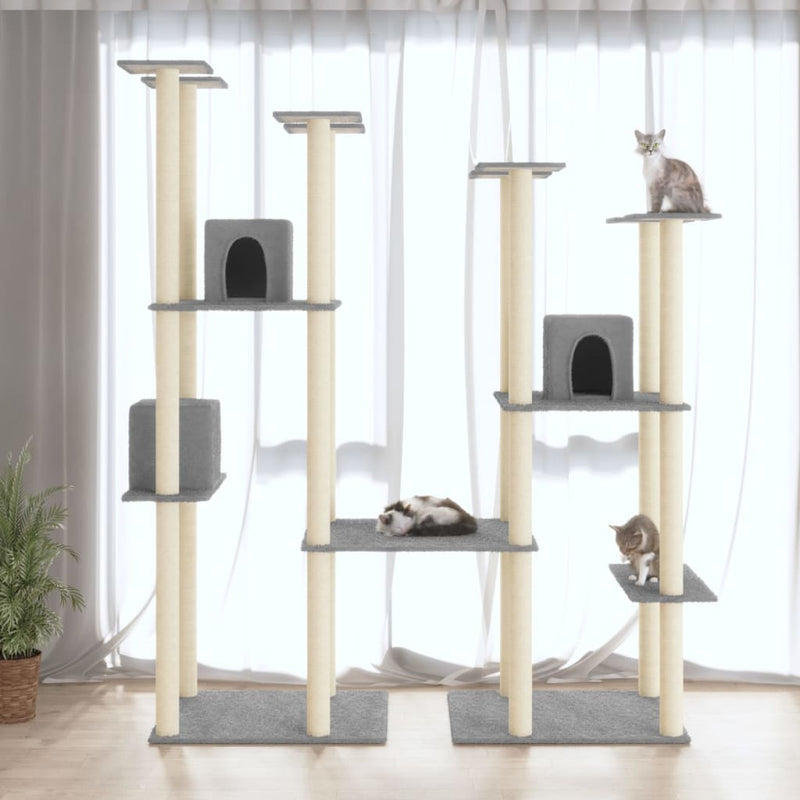Vidaxl Cat Furniture con graffi di sisal 174 cm grigio chiaro