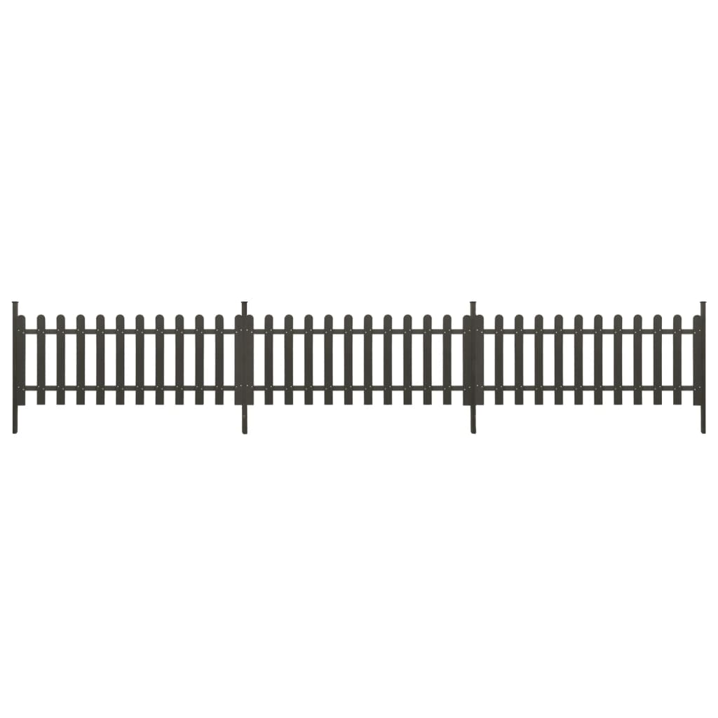 Valla vidaxxl con postes 3 piezas 614x80 cm hkc