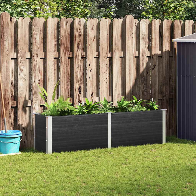 Vidaxl fioriera raccolta 200x50x54 cm hkc grigio