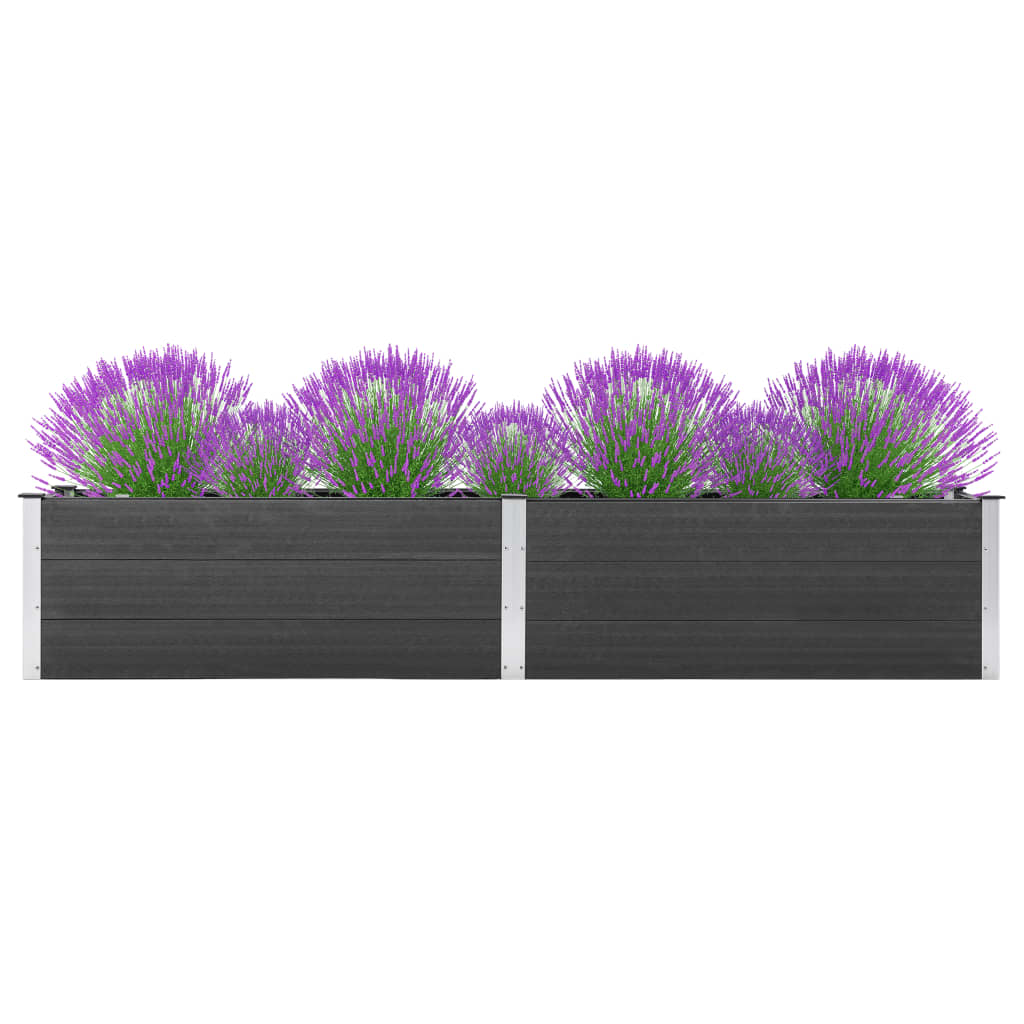 Vidaxl Planter elevado 200x50x54 cm HKC Gray
