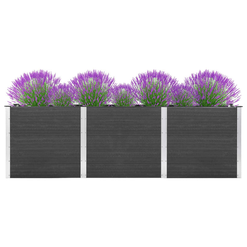 Vidaxl Planning Box elevado 300x100x91 cm HKC Gray