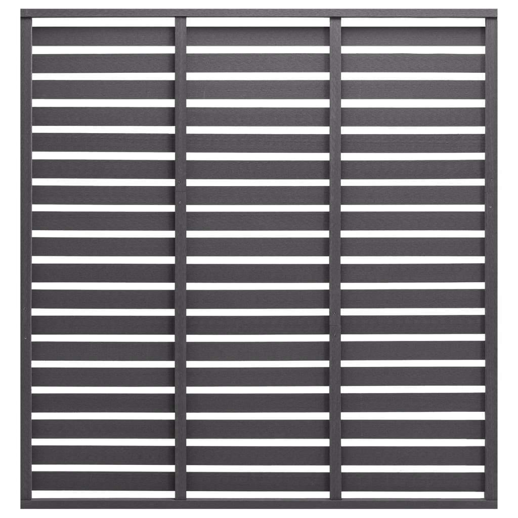 Panel de valla Vidaxl 180x180 cm HKC Gray