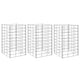 Plantadores de Gabion Vidaxl 3 ST elevado 30x30x50 cm de hierro