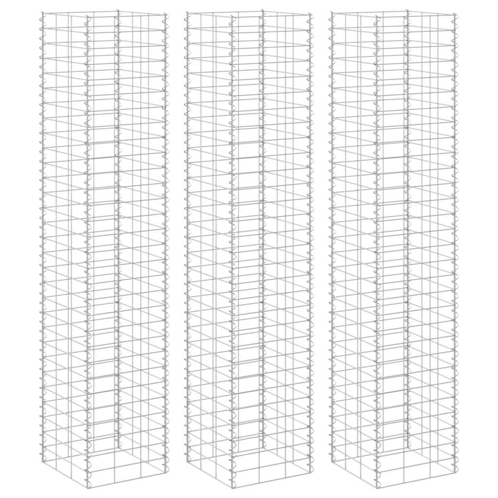 Vidaxl Schanskorf Planners 3 ST RIECOLATO 30X30X200 CM Iron