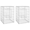 Vidaxl Schans Bank Postes 2 PCS 40x40x60 cm de hierro